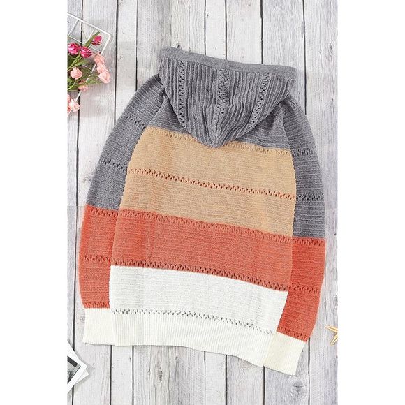 Azura Exchange  Gray Beach Bonfire Knitted Hoodie - Picture 15 of 15